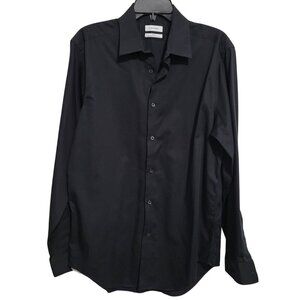 Calvin Klein Dress  Slim Fit Shirt Black Men Size 16